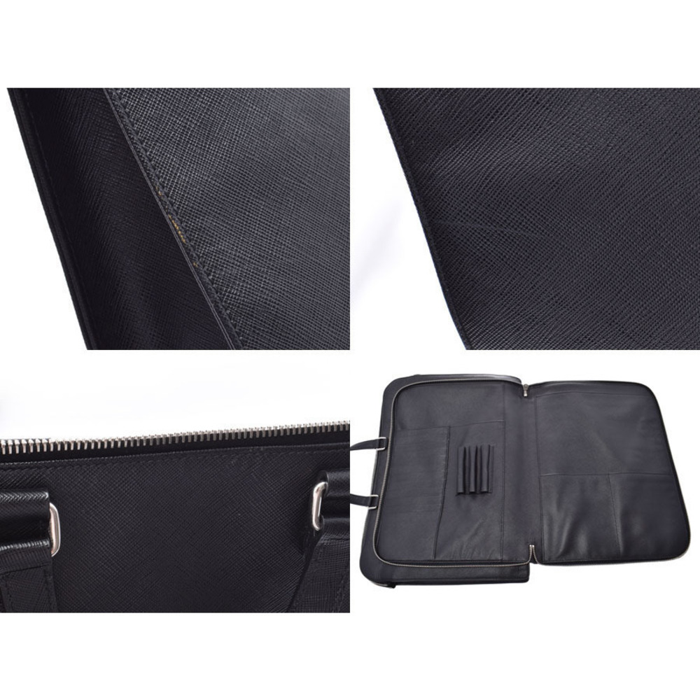 Prada Black Saffiano Business Bag Briefcase Document - Picture 8 of 9